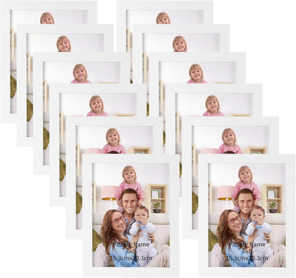 Bilderrahmen Set 15x20 cm Weiß für Fotos Wand- Tischaufsteller