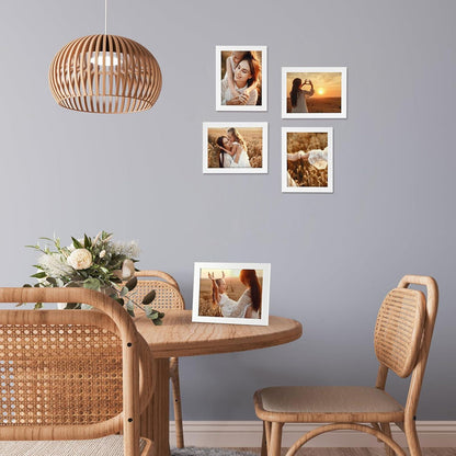 Fotorahmen Set 15x20 cm Weiß Bilderrahmen Wand Tisch Aufsteller 12er Pack