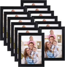 Bilderrahmen Set Schwarz Fotorahmen für 15x20cm Fotos Wand Tisch