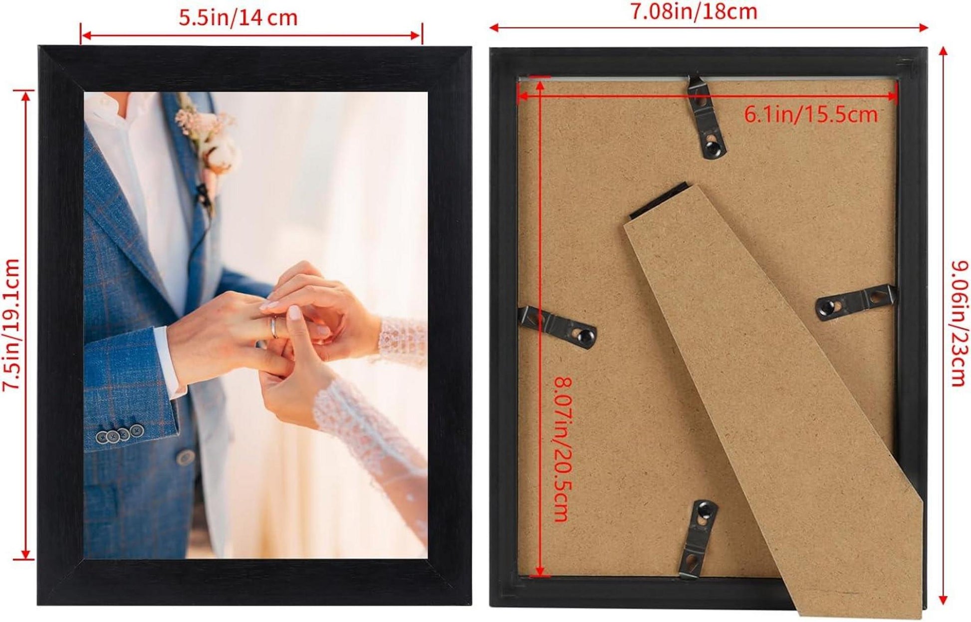 12er Schwarz Bilderrahmen Set 15x20 cm Fotorahmen für Fotos