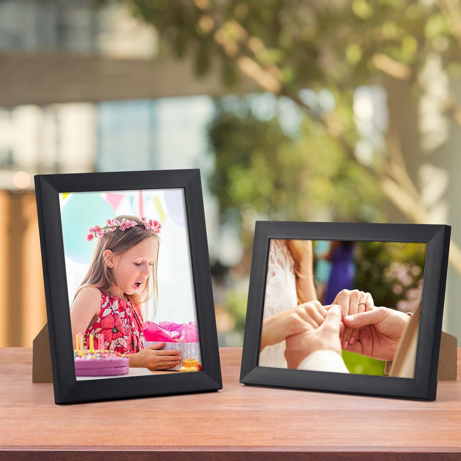 Bilderrahmen Set Schwarz Fotorahmen für 15x20cm Fotos Wand Tisch
