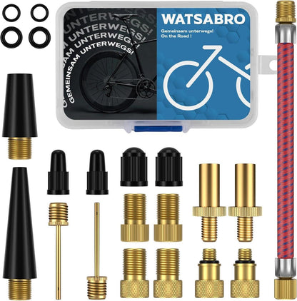 Fahrradventil Adapter Set 19-teilig Luftkompressor Zubehör