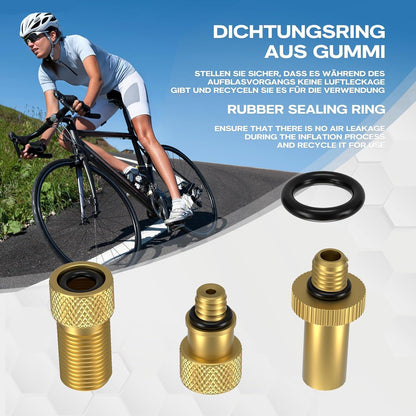 Fahrradventil Adapter Set 8 DV SV AV Adapter Luftpumpe Aufbewahrungsbox