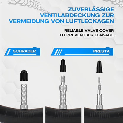 Fahrradventil Adapter Set 8x DV SV AV Französisches Ventil Kompressor
