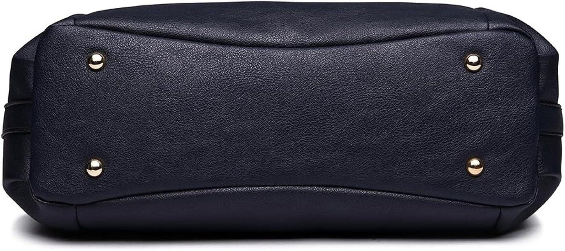 Elegante Miss Lulu Navy PU Leder Umhängetasche 33x30x12cm