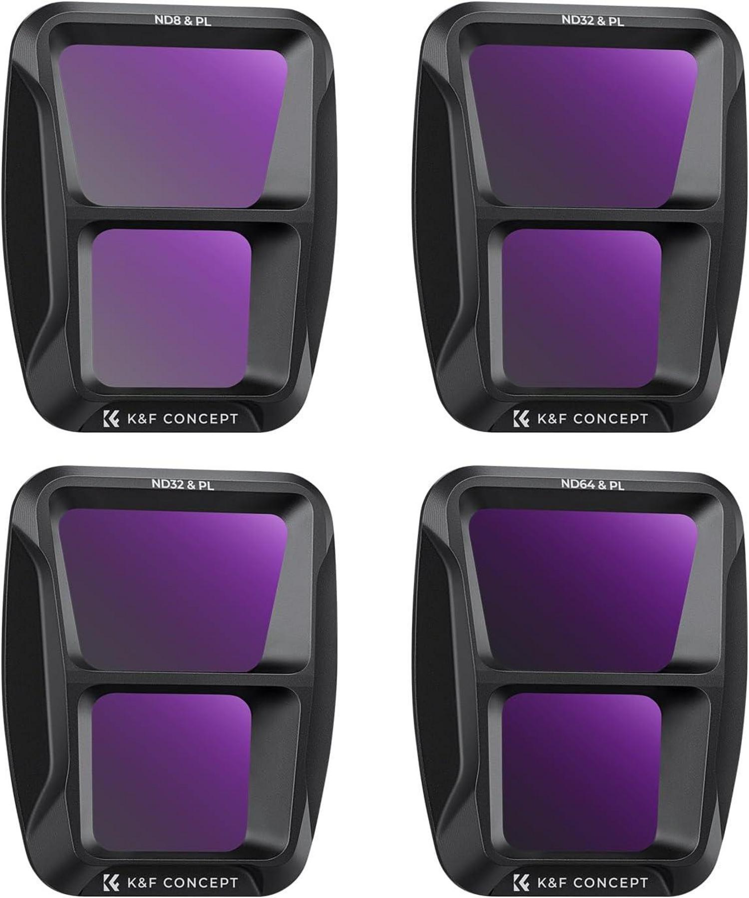 ND/PL Filtersets 4er Pack für DIJ Air 3 - AGC-Glas mit