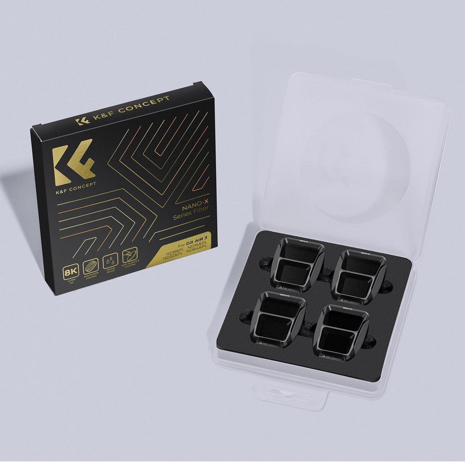 K&F Concept Bright Day Air 3 ND/PL Filterset 4er Pack