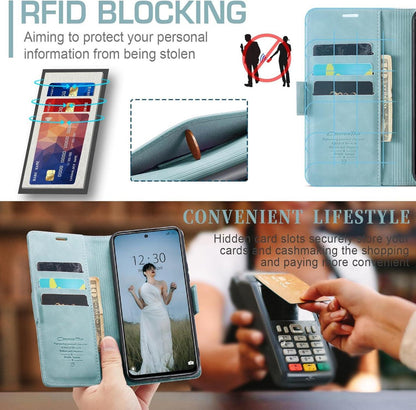 Xiaomi Redmi Note 12 4G Handyhülle Leder RFID Tasche Magnet