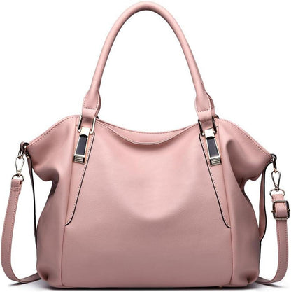 Große elegante Damen Handtasche Schultertasche PU Leder Beige