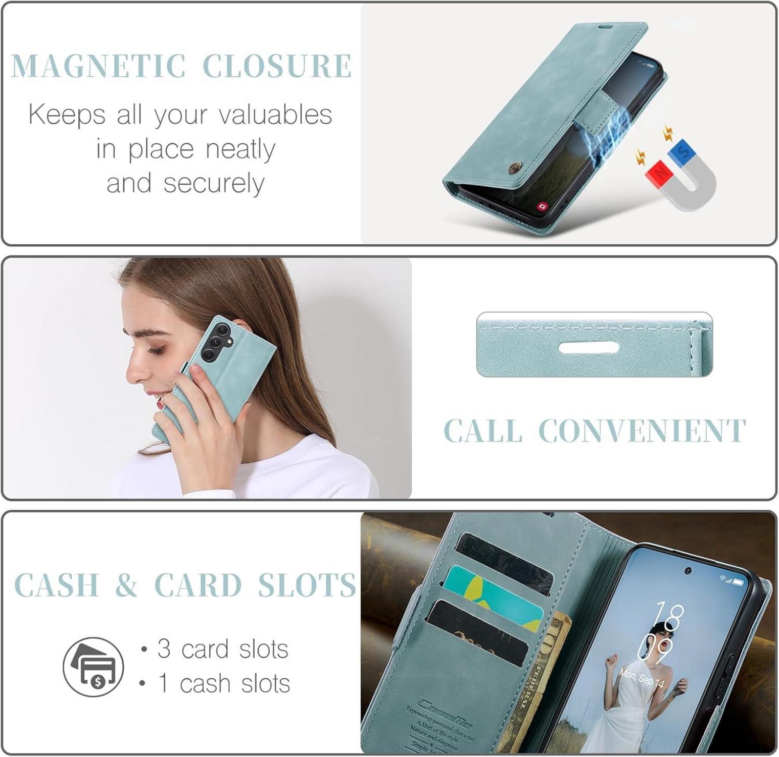Samsung Galaxy A54 5G Handyhülle Leder Flip Case RFID Schutzhülle