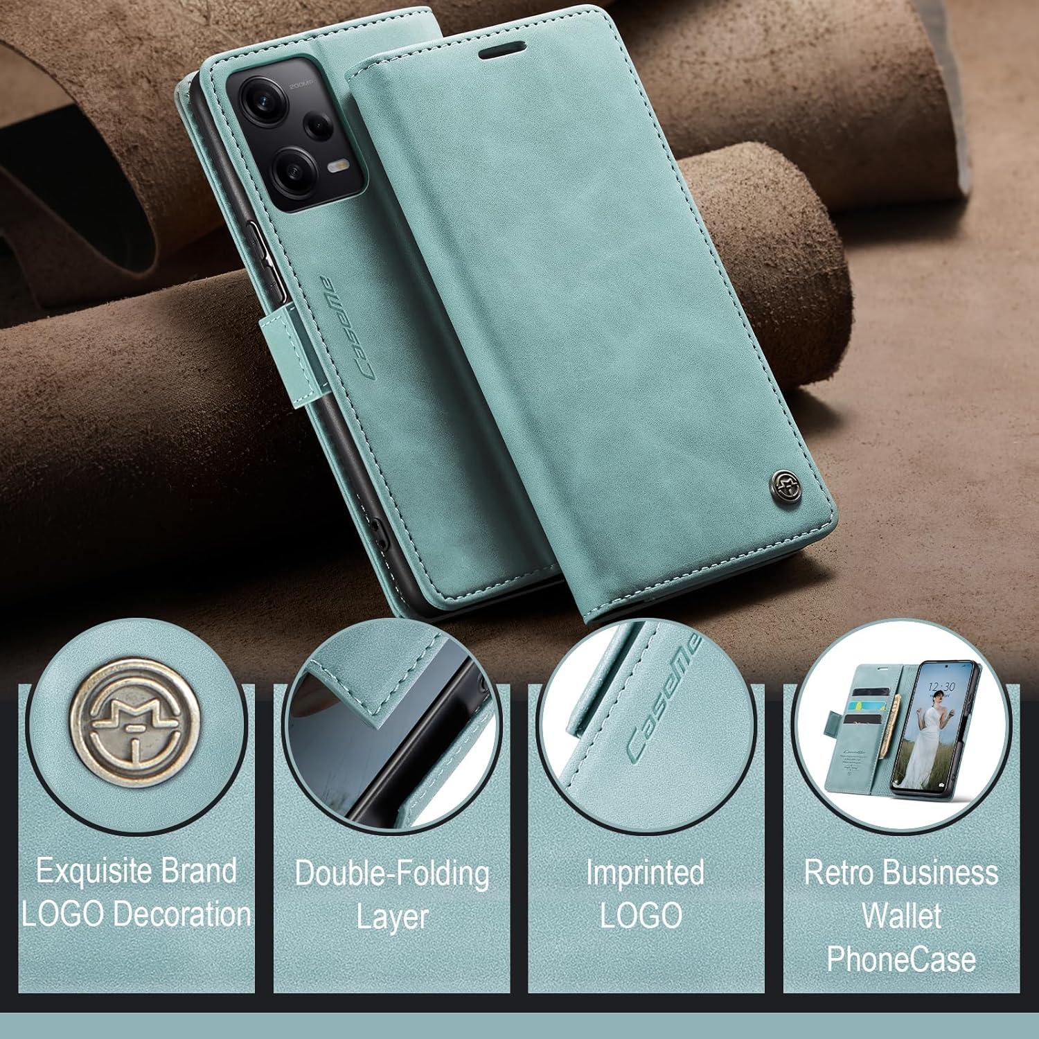 Handyhülle Xiaomi Redmi Note 12 Pro 5G Poco X5 Pro 5G Leder RFID