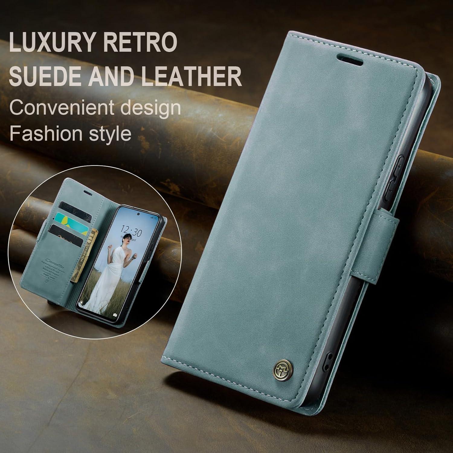 Xiaomi Redmi Note 12 Pro 5G Hülle Leder RFID Tasche Blau