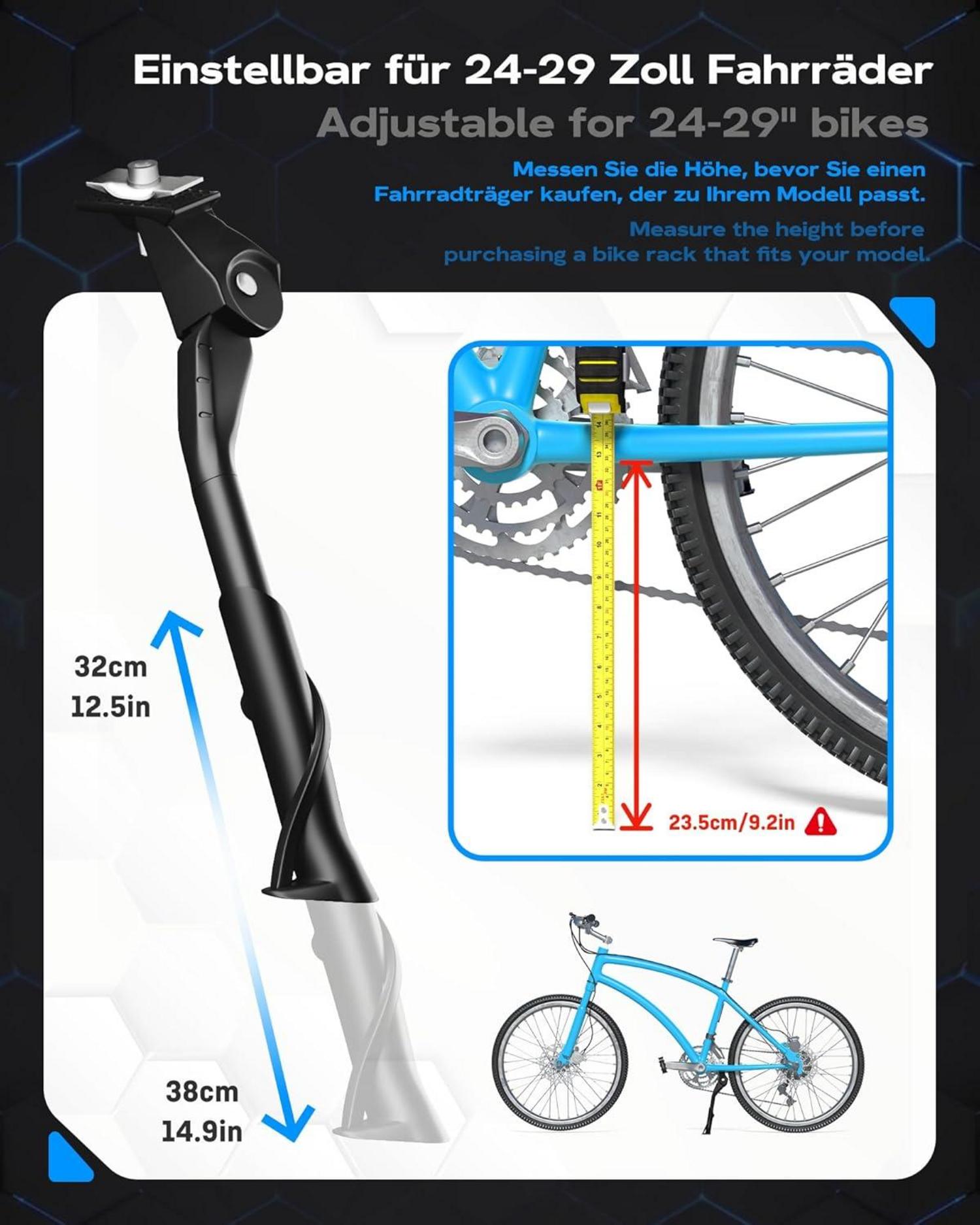 Fahrradständer 24–29 Zoll Höhenverstellbarer Mittelständer