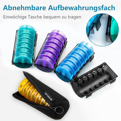 Pillendose 28 Tage 1 Monat Tägliche Medikamentenbox für Pillen
