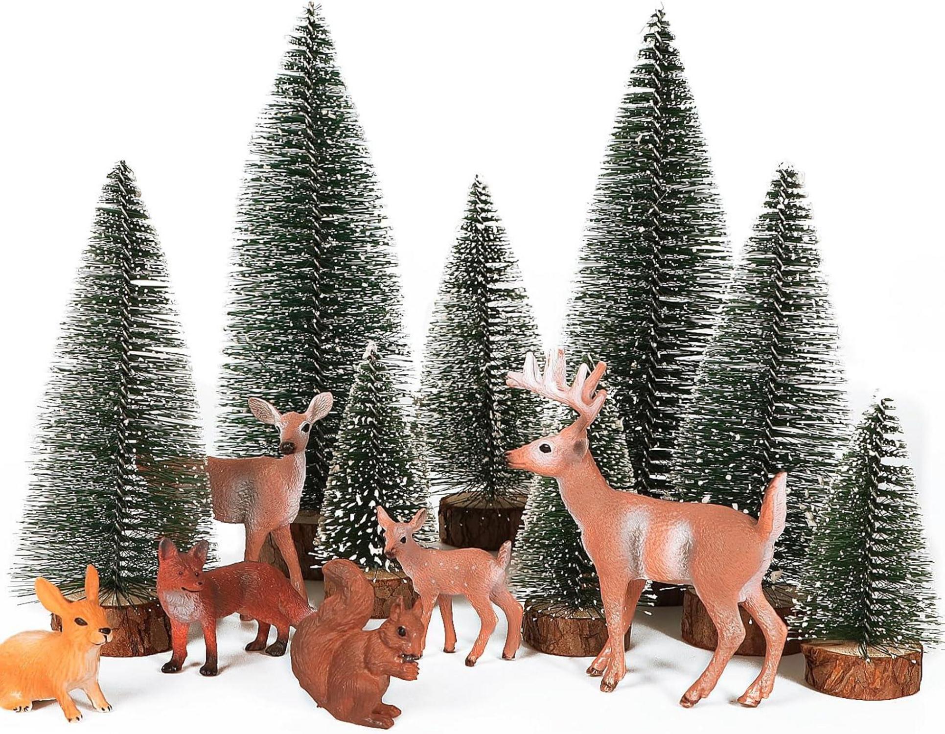 14-teilige Weihnachtsminiaturfiguren Weihnachtsbaum Ornament Basteln