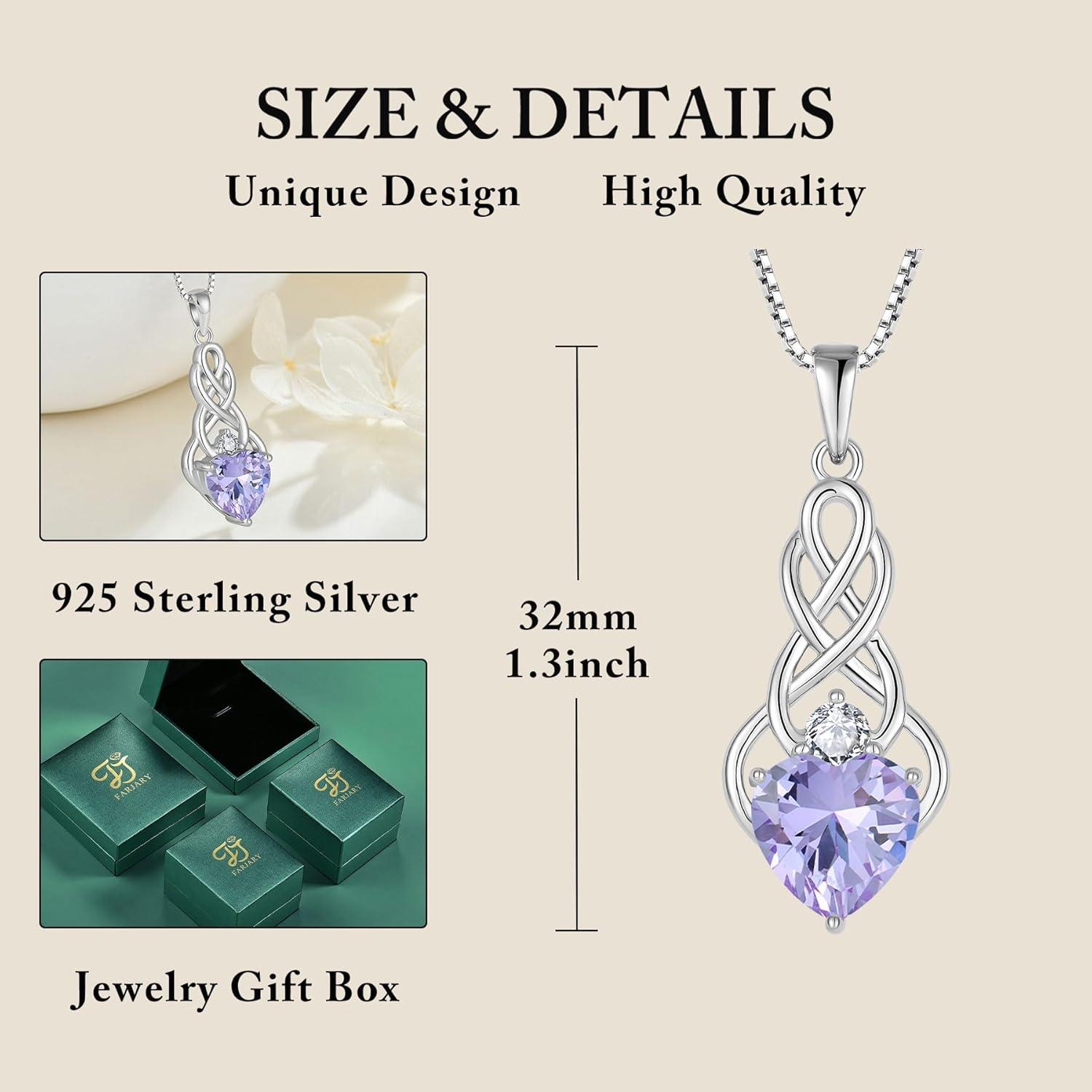 Unendlichkeit Keltischer Knoten Kette 925 Sterlingsilber Damen