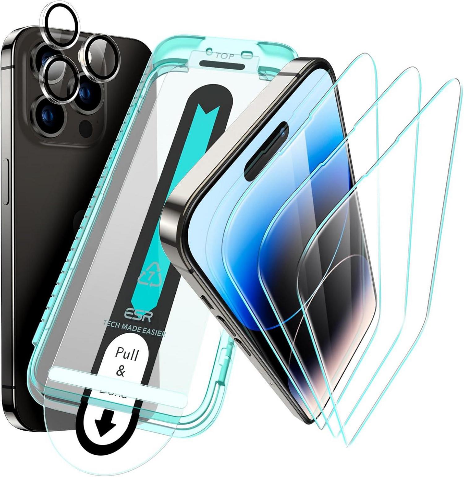 Panzerglas Displayschutzfolien Set iPhone 14 Pro Max Militärnorm
