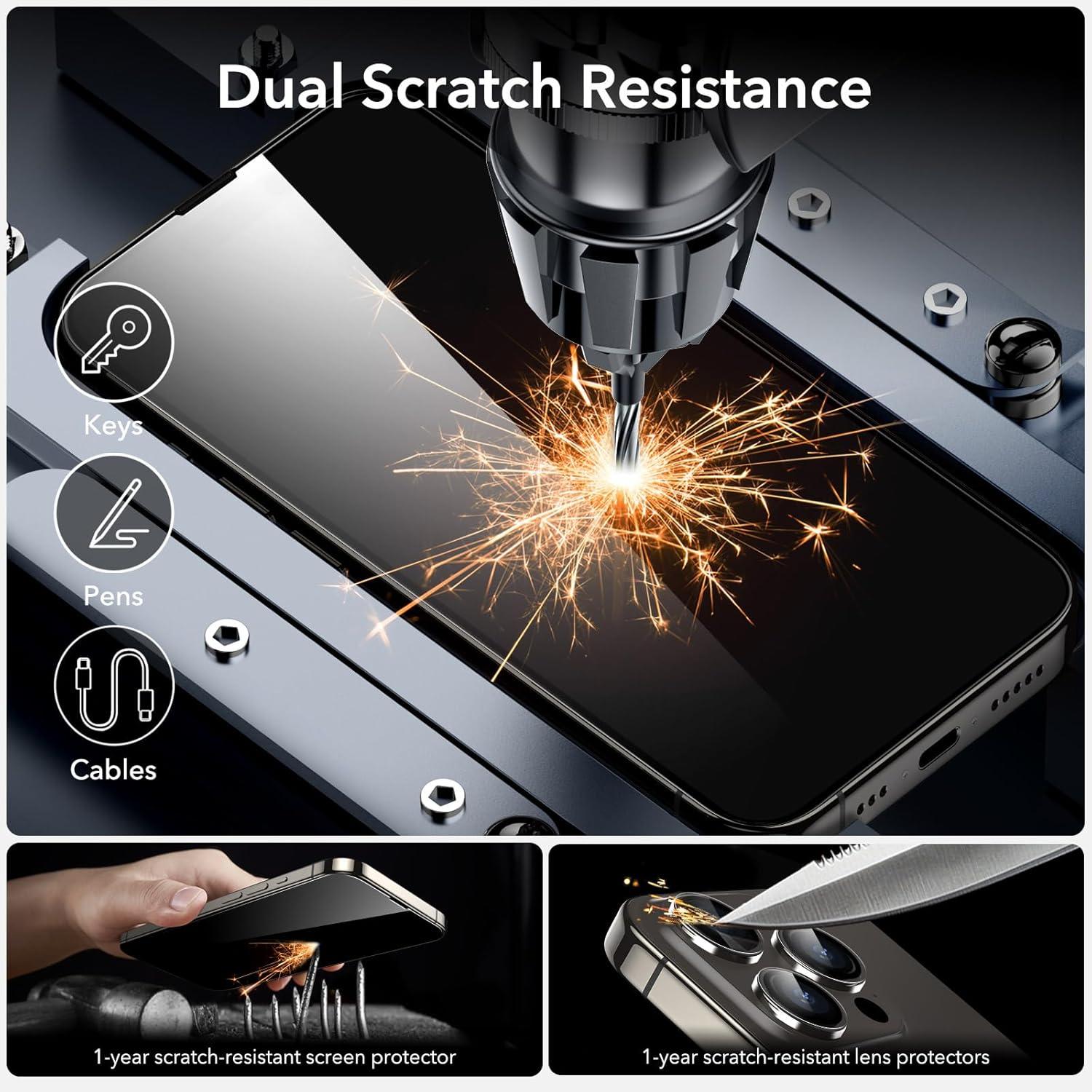 ESR Panzerglas-Set iPhone 14 Pro Max Displayschutz Kamera Schutz