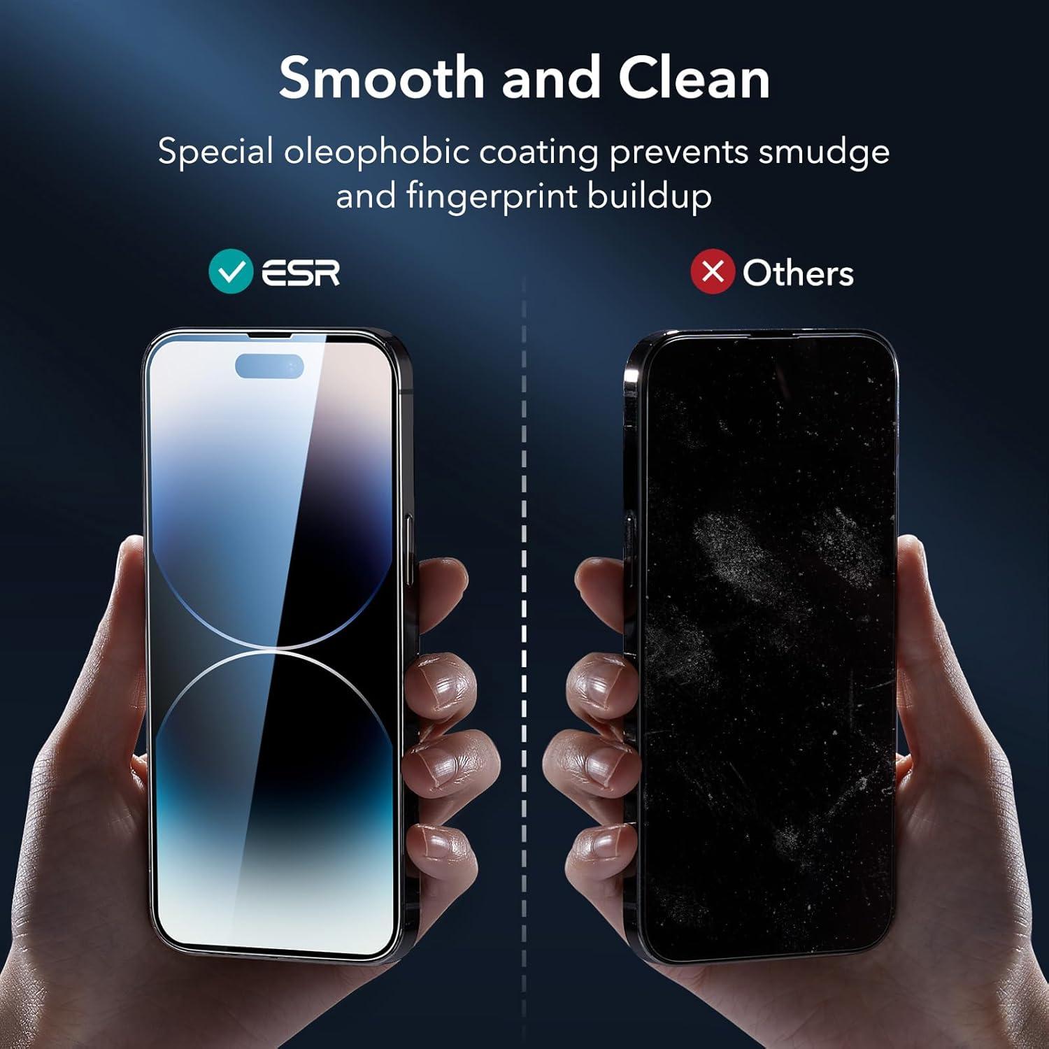 ESR Panzerglas-Set iPhone 14 Pro Max Displayschutz Kamera Schutz