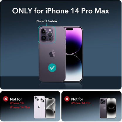 ESR Panzerglas Set für iPhone 14 Pro Max, 3 Displayschutzfolien + Kamera Linsenschutz, Militärnorm, Kratzfest