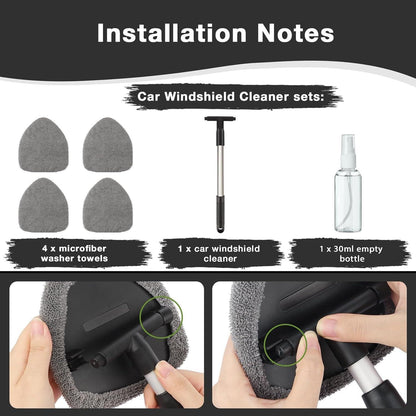Auto Scheibenreiniger Set mit Verlängerung & Mikrofaserpads