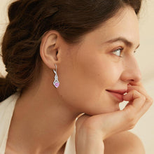 Keltischer Knoten Ohrringe Damen 925 Silber Rosa Turmalin