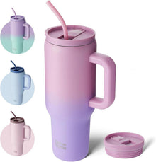 Isolierter Edelstahl Kaffeebecher 40oz mit Griff und Strohhalm