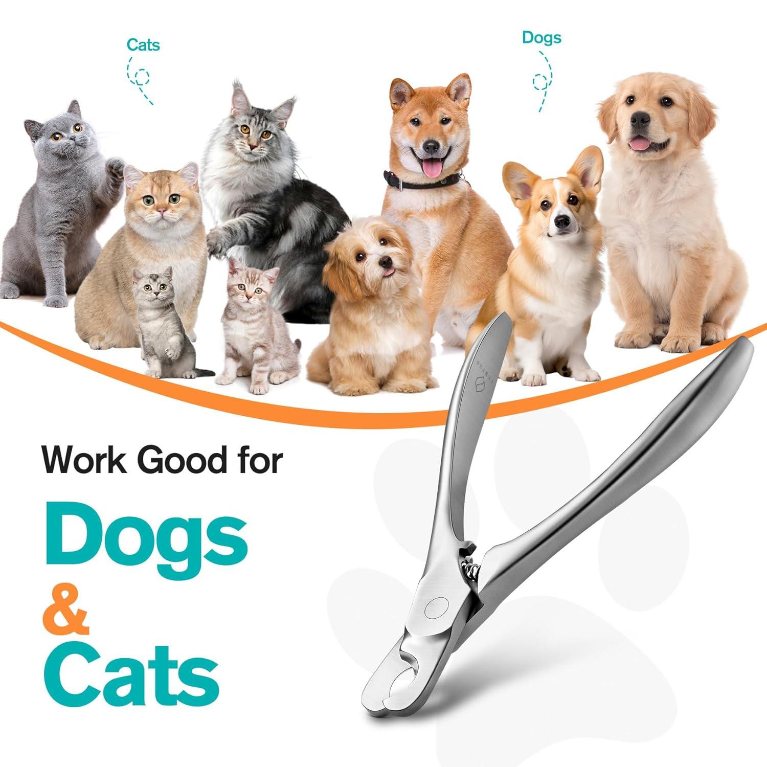 Hochleistungs-Edelstahl-Nagelknipser für Hunde und Katzen - Präzise