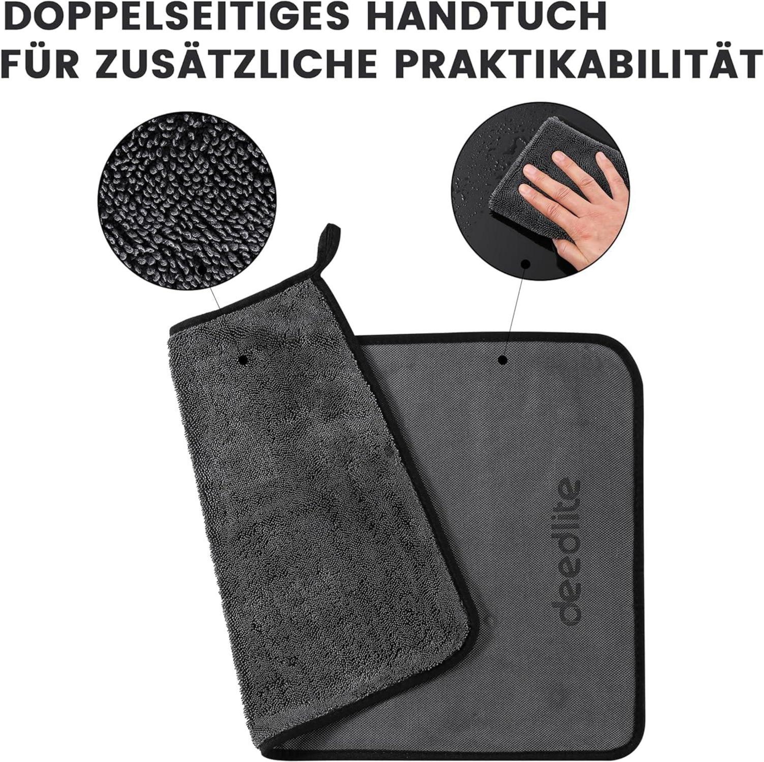 XXL Mikrofasertuch Premium Trockentuch Autotuch 40x60cm Schwarz