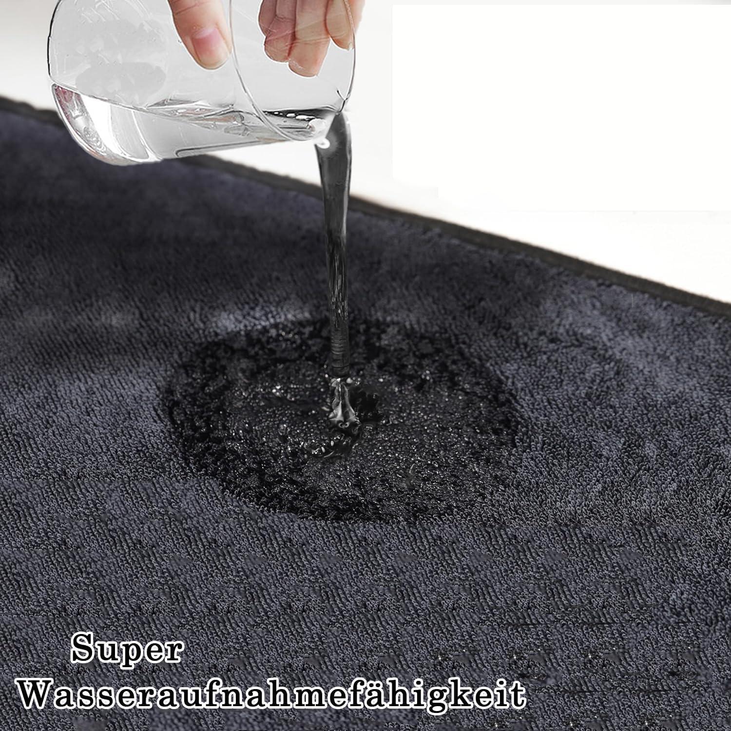 Deedlite Shiny Bath XXL Trockentuch Mikrofasertücher 40x60cm 1 Stück Schwarz