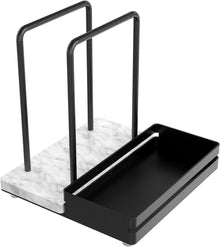 Serviettenhalter Schwarz Metall Marmor Serviettenspender