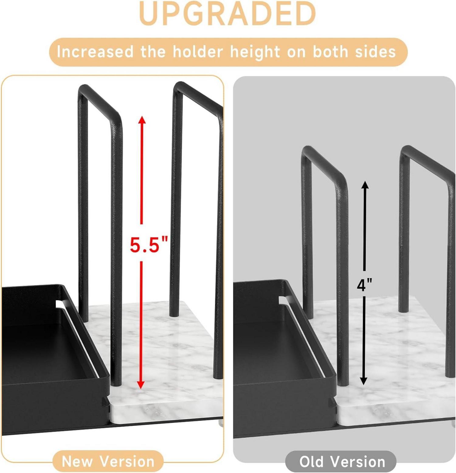 Serviettenhalter Schwarz Metall Marmor Serviettenspender