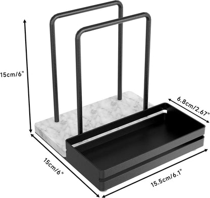 Moderner Serviettenhalter aus Metall & Marmor für Tischdekoration