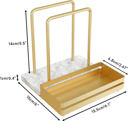 Serviettenhalter Golden Metall Marmor Caddy Tisch Dekorieren
