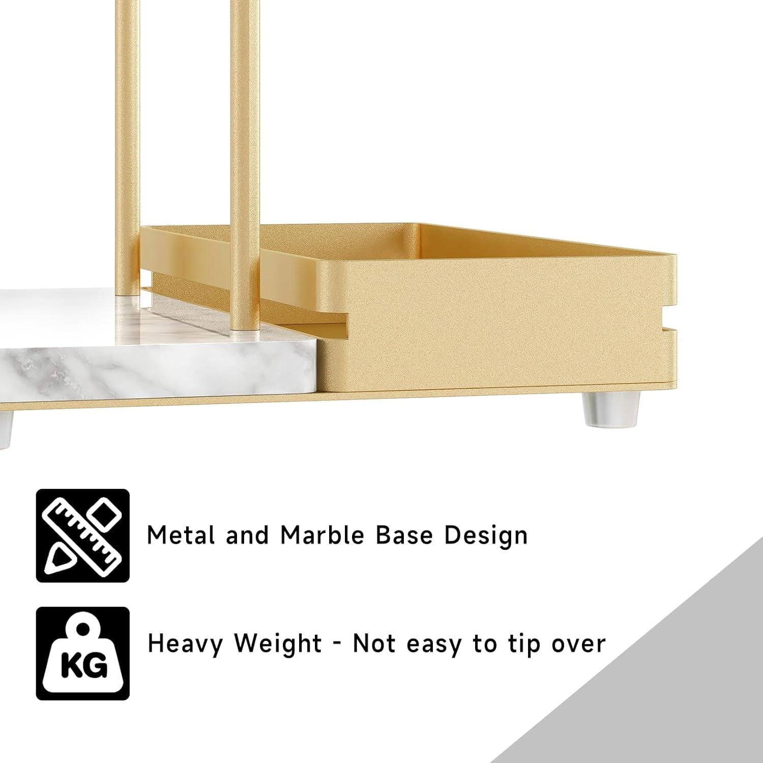 Serviettenhalter Gold Metall Marmor Serviettenspender Caddy