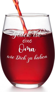 Weinglas Geschenk für Oma Enkelkinder Weihnachten 17oz