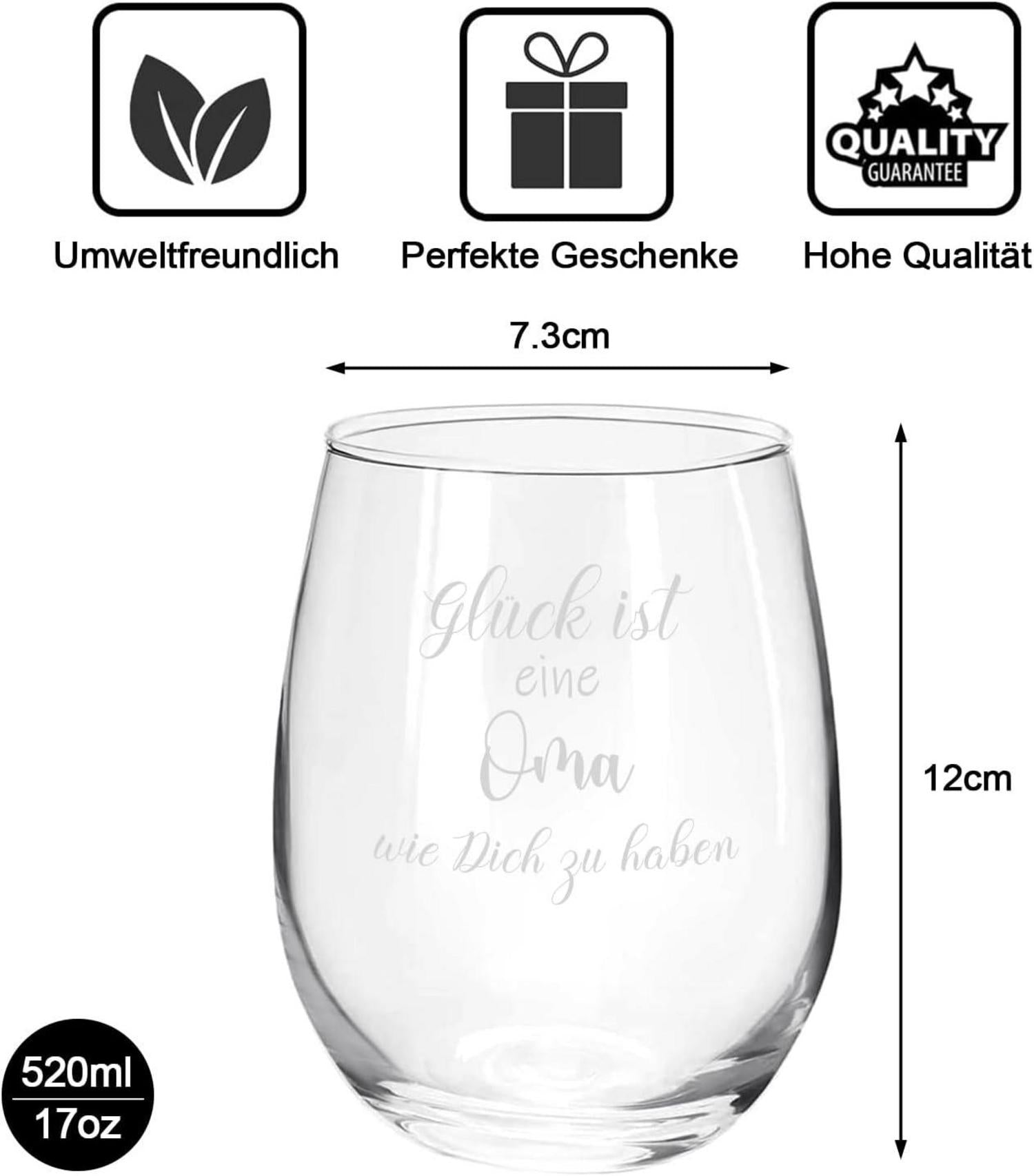 Weinglas Geschenk Beste Oma Weihnachten Enkelkinder 17oz