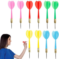 10er Set Profi Steeldarts mit Metallspitze für Dartspiel