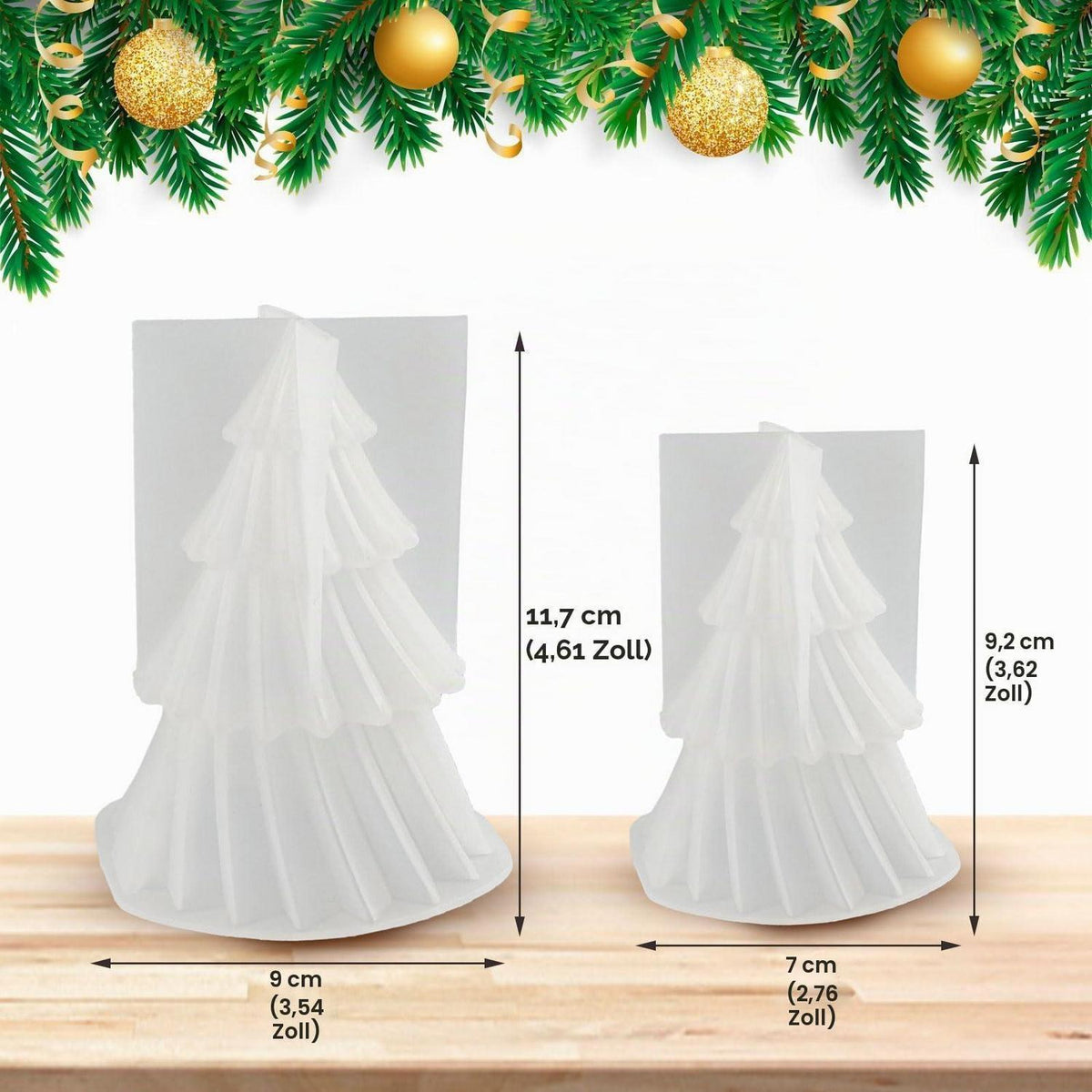 Silikonform Weihnachten: Kerzen & Bastelformen Baum, Tannenbaum