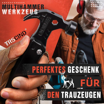 Multitool Hammer 12 in 1 Werkzeug Geschenk Ehemann
