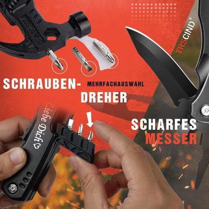 Multitool Hammer 12 in 1 Werkzeug Geschenk Ehemann