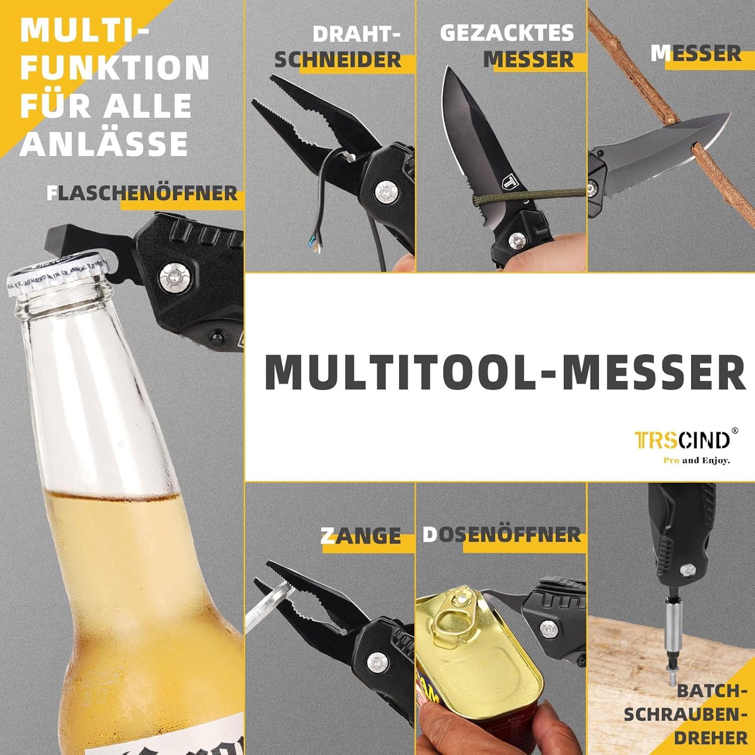 Taschenmesser Multitool für Männer Outdoor Camping Angler Surival Werkzeug
