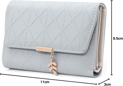 REETEE Damen Klein Brieftasche Vegan Leder mit vielen Fächern Münzfach Kartenfächer