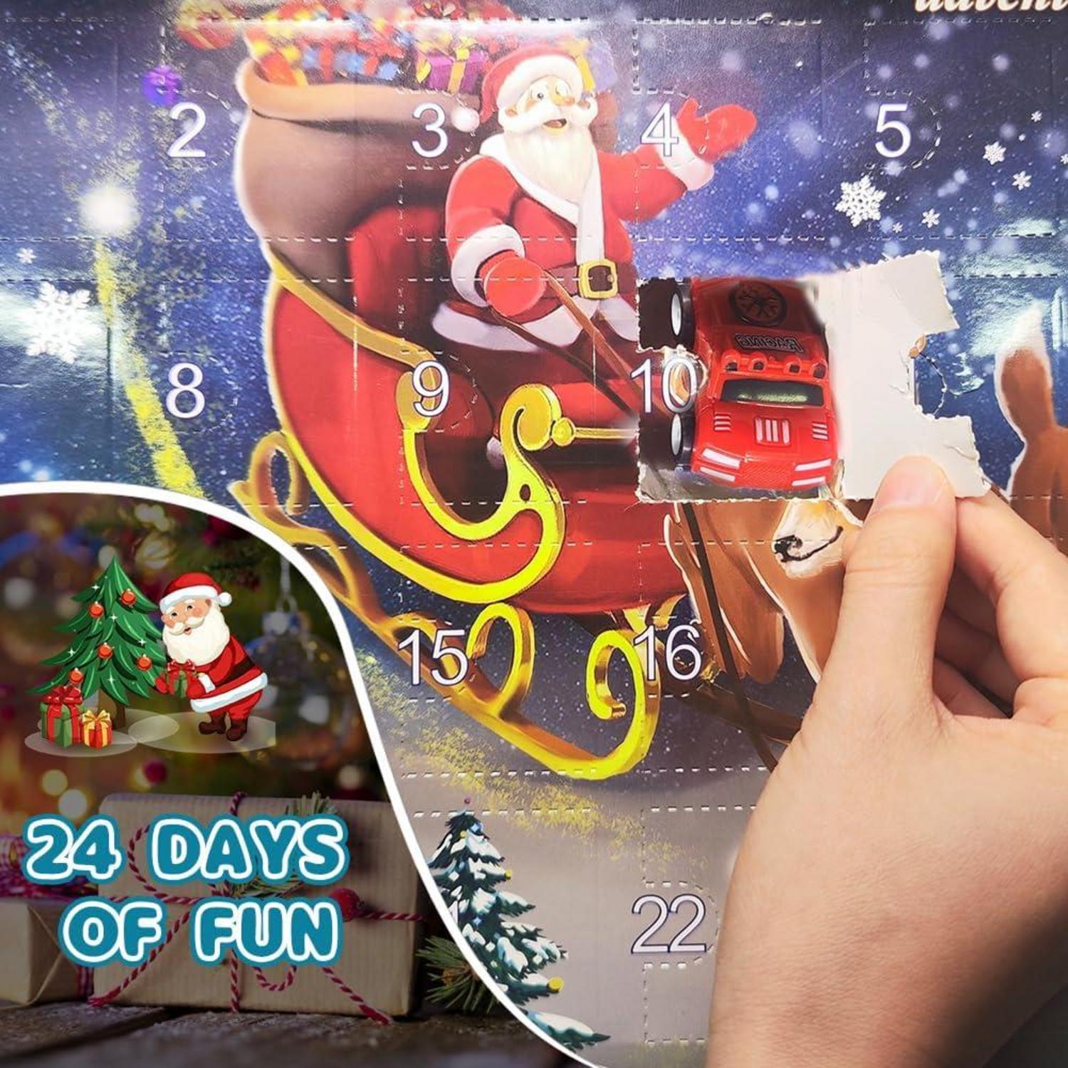 OBEST Adventskalender Auto Spielzeug 24 Rebound Puzzle