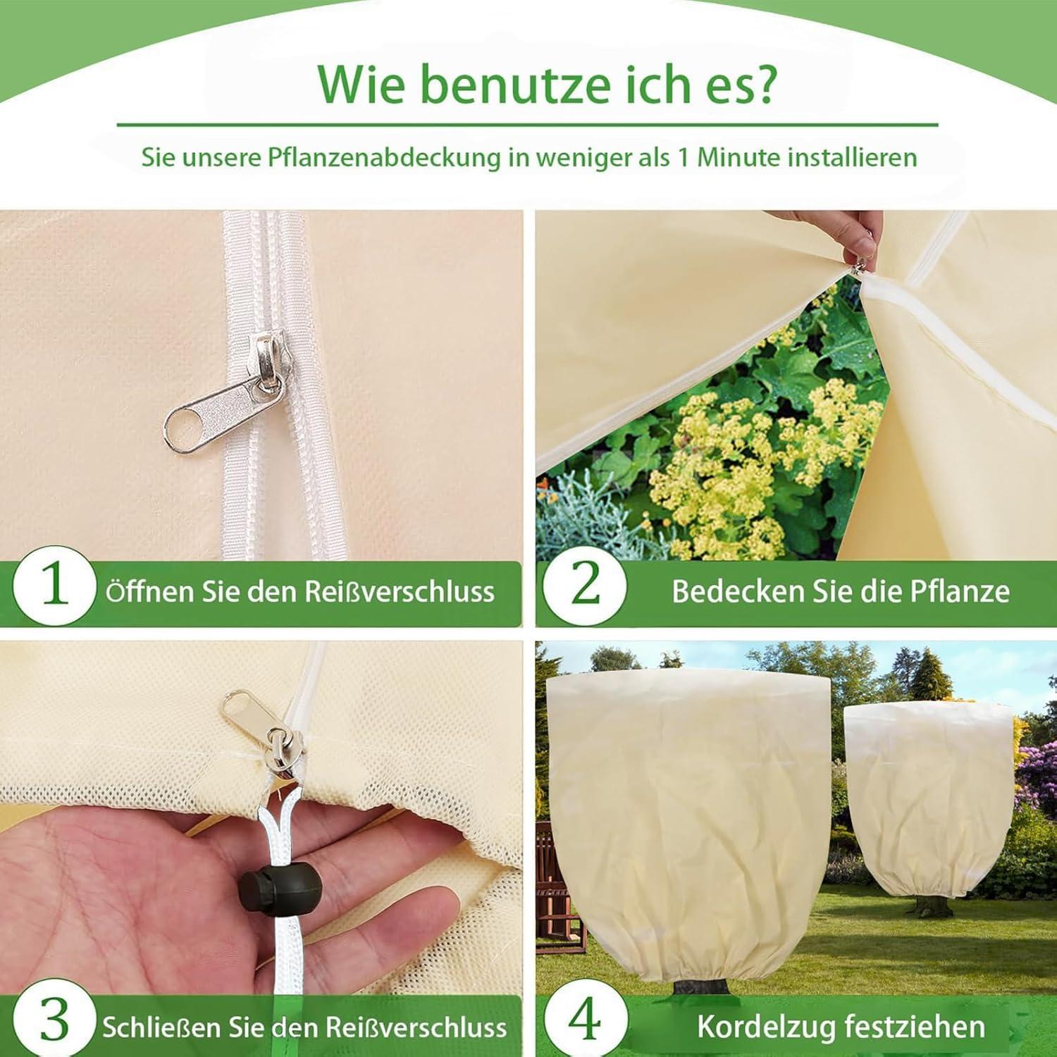 2er Set Winterschutz Pflanzenschutz 240x200cm für Kübelpflanzen Palmen