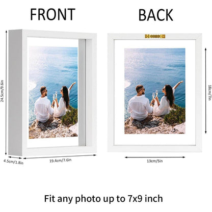 Schwebender Glas-Bilderrahmen 13x18 cm Doppelglas