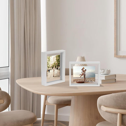 Schwebender Glas-Bilderrahmen 13x18 cm Doppelglas