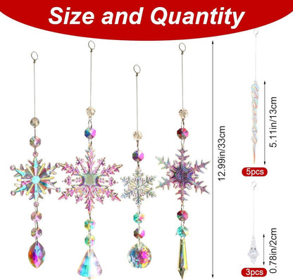 Acryl Schneeflocke Eiszapfen Anhänger Kristall