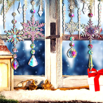 Acryl Schneeflocke Eiszapfen Anhänger Weihnachtsbaum Kristall Deko