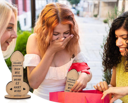 Beste Freundin Geschenk - Lustiges Holz Gästebuch Geburtstag Deko